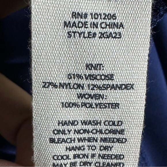 Soft surroundings Cassandra Dress Elegant Navy Pleated Midi Dress Large Casual - Picture 13 of 13